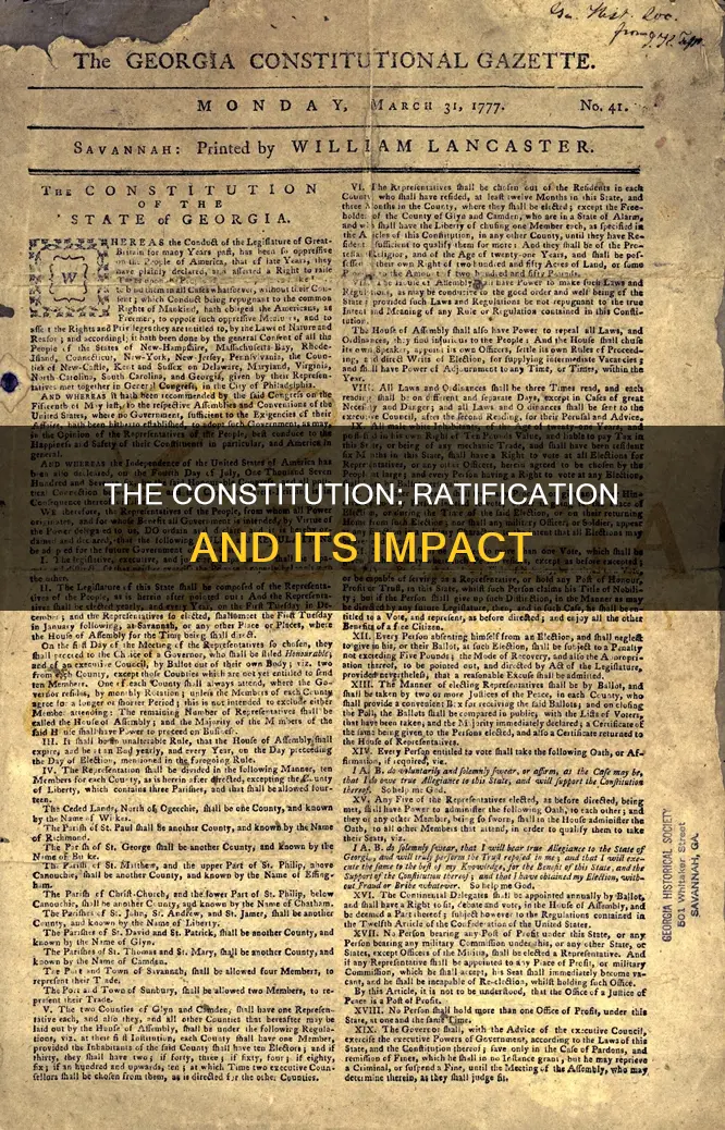 which artile deal with the ratification of the constitution