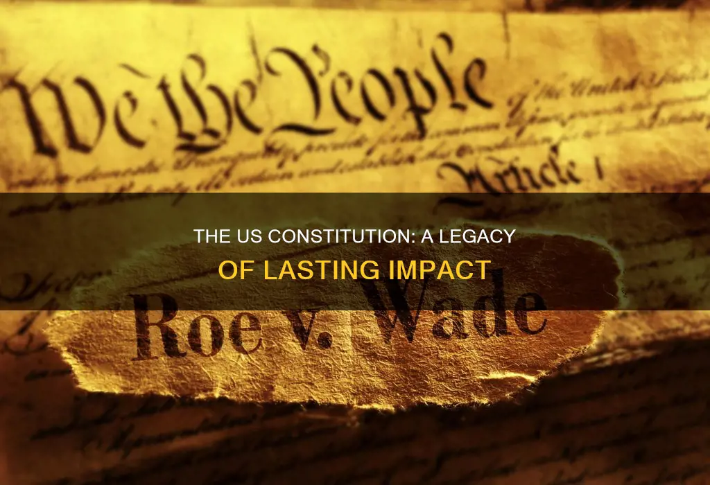 which best describes a major impact of the us constitution