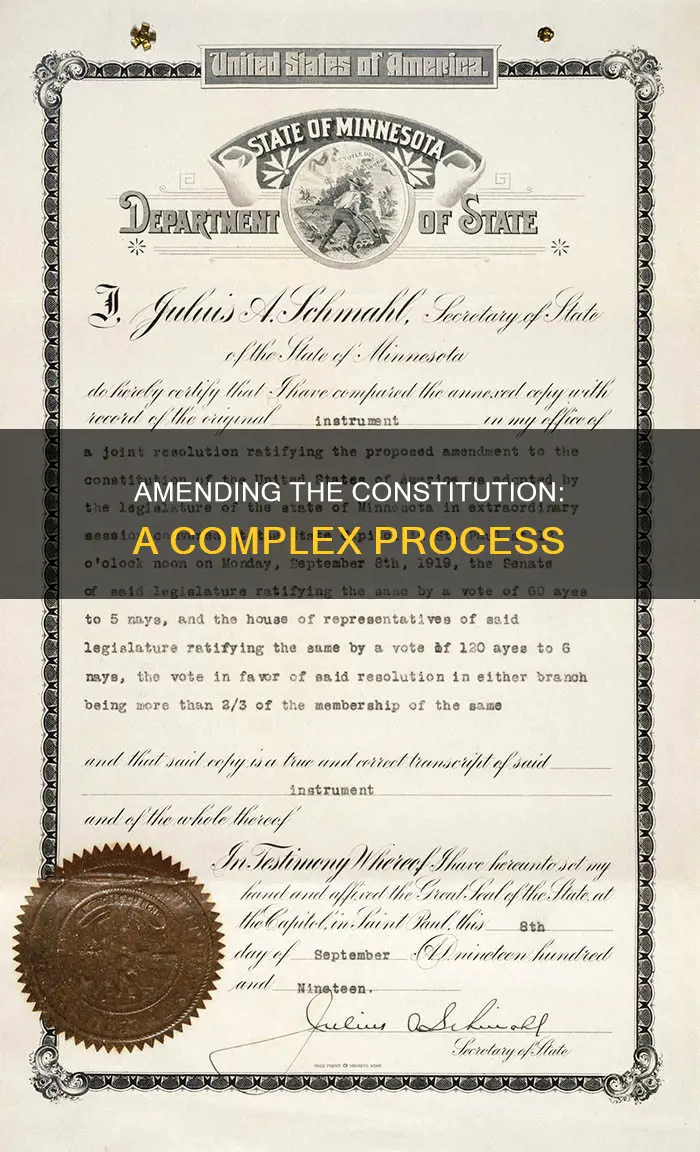 which best describes the process of amending the constitution