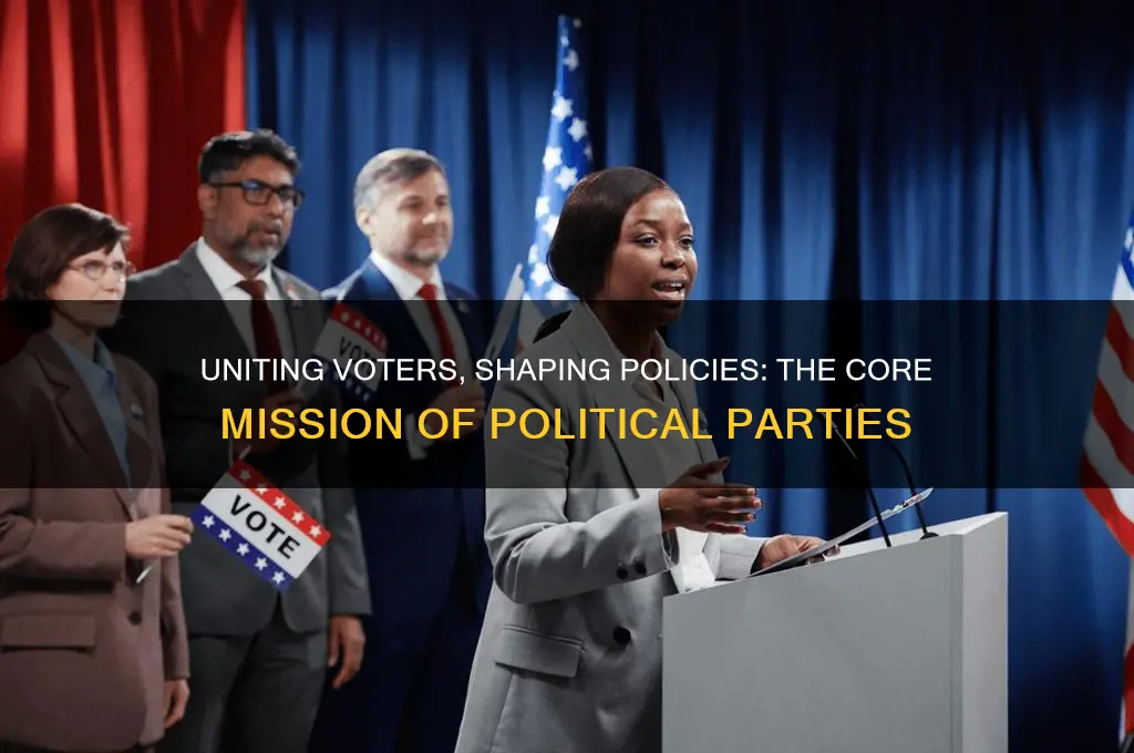 which best represents the primary purpose of a political party