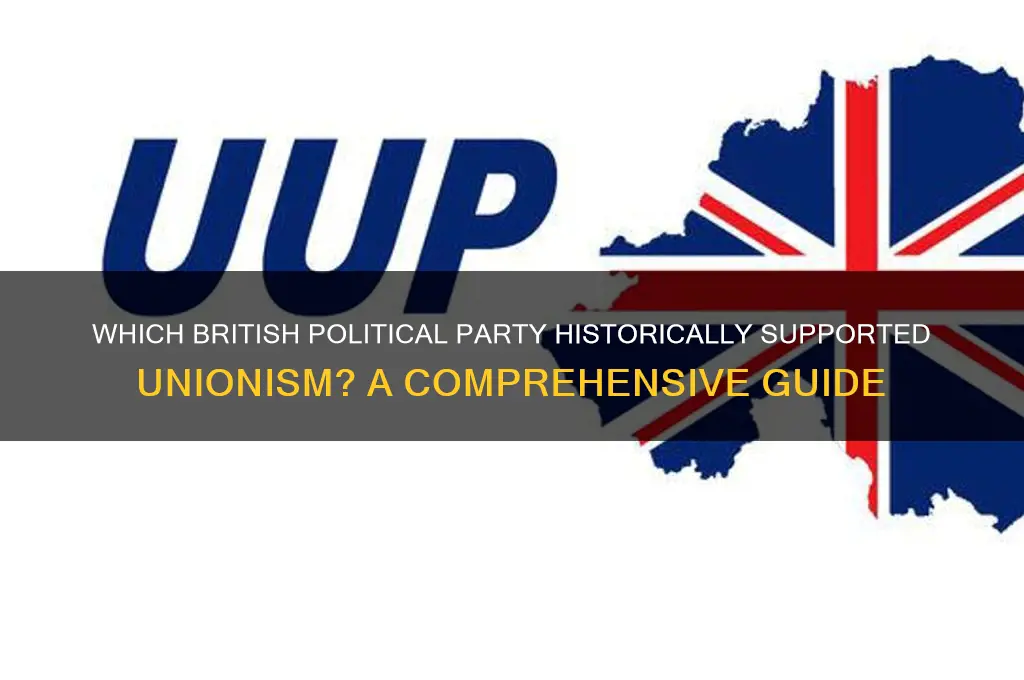 which british political party supported unionism