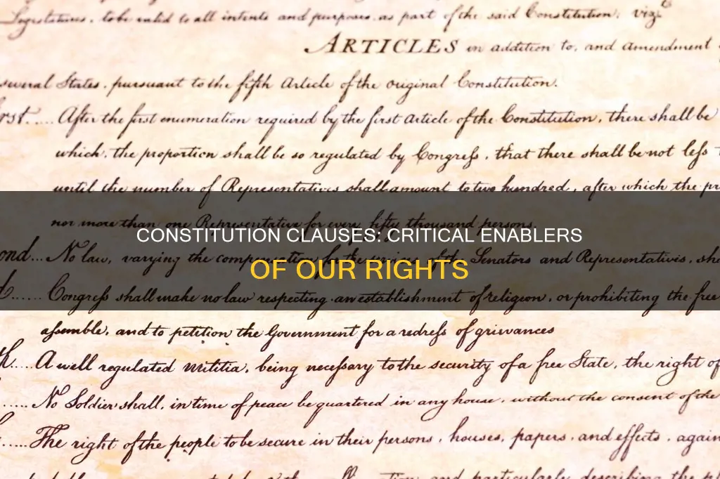 which clause of the constitution has been critical in allowing