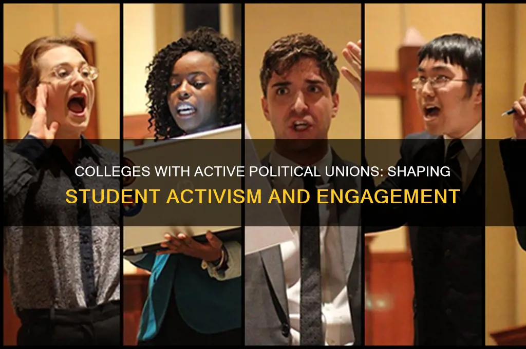 which colleges have political unions