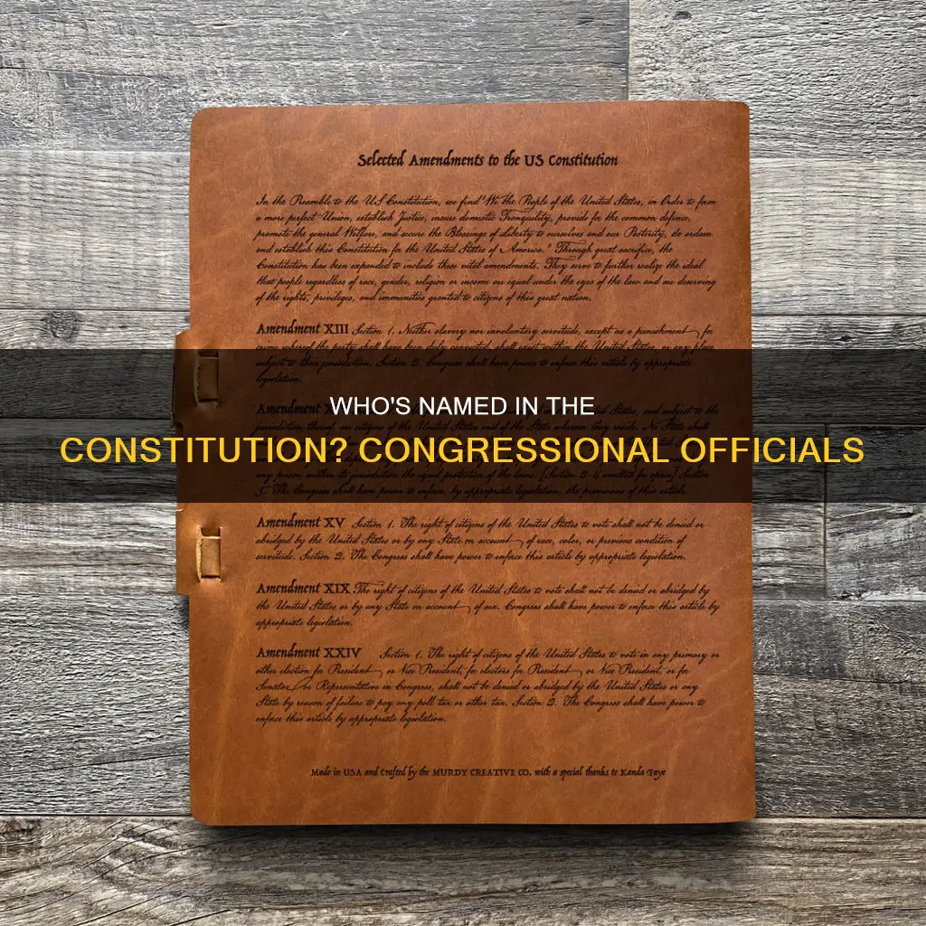 which congressional official is named in the constitution
