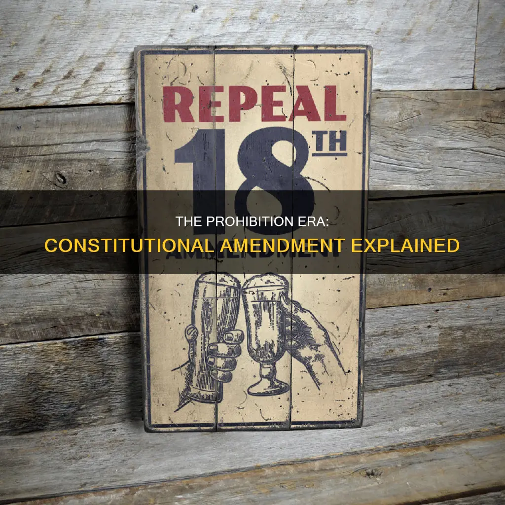 which constitutional amendment allowed passage of the national prohibition act