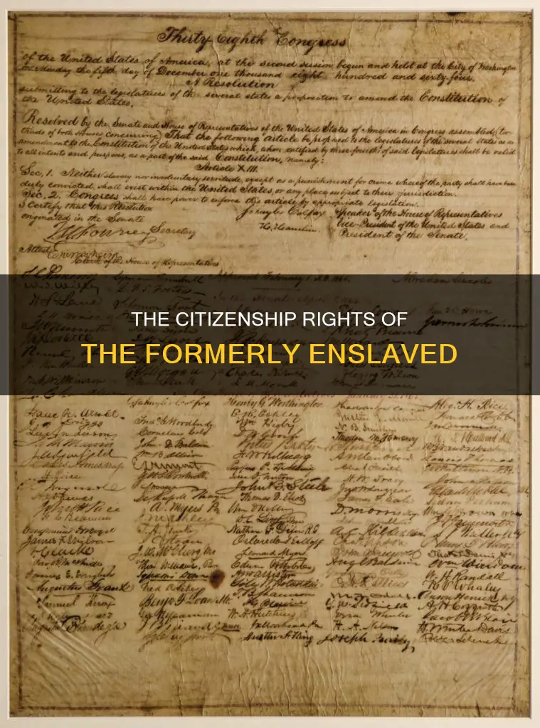 which constitutional amendment extended citizenship to formally enslaved people