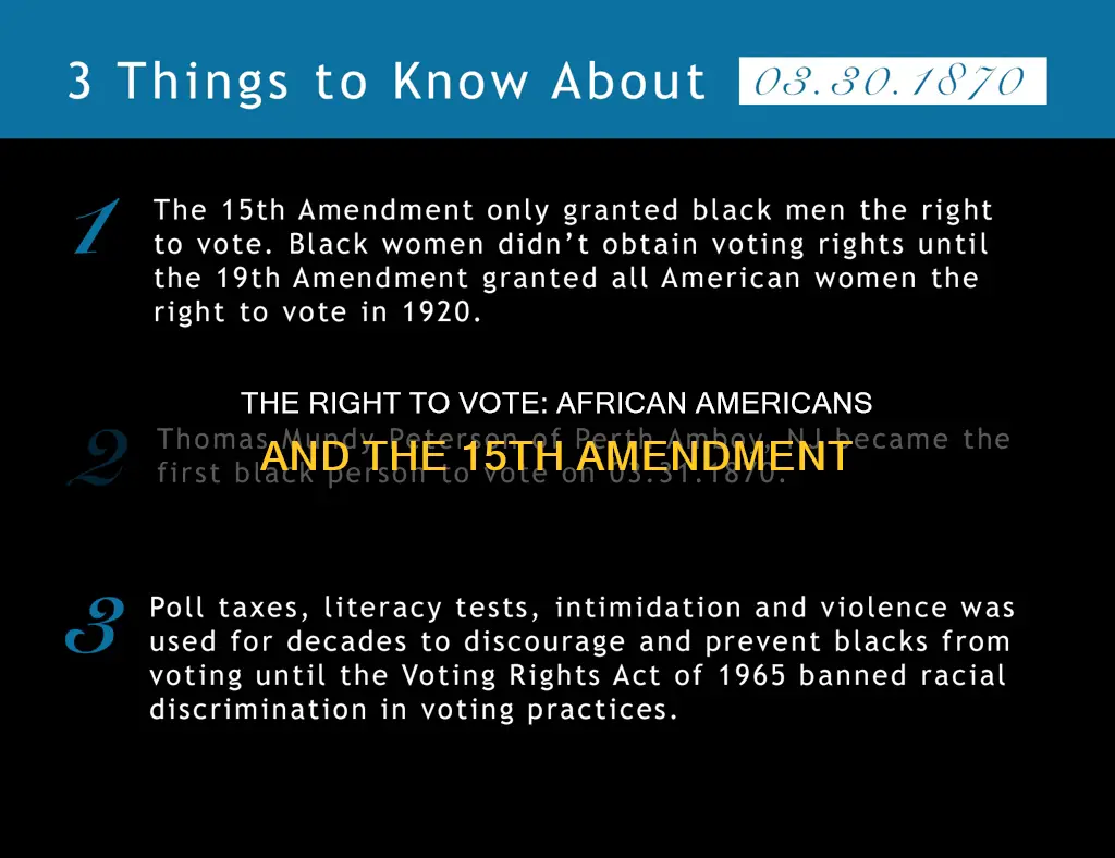 which constitutional amendment gave african americans the right to vote