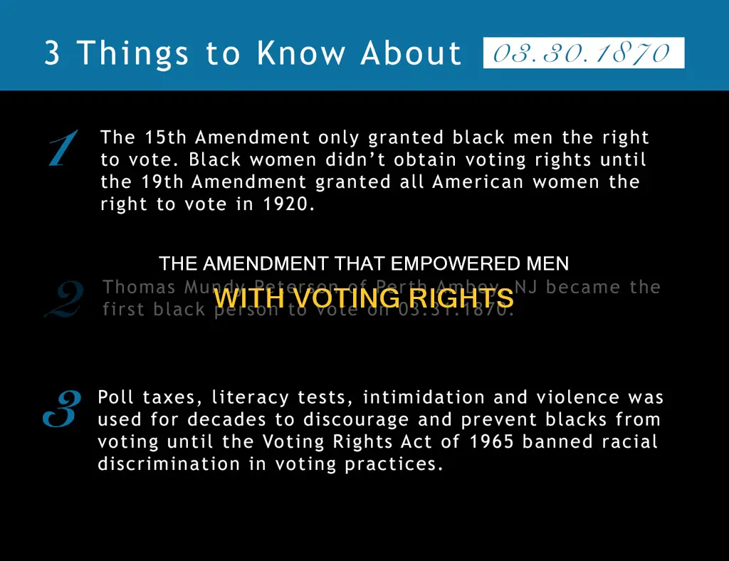 which constitutional amendment gave all men the right to vote