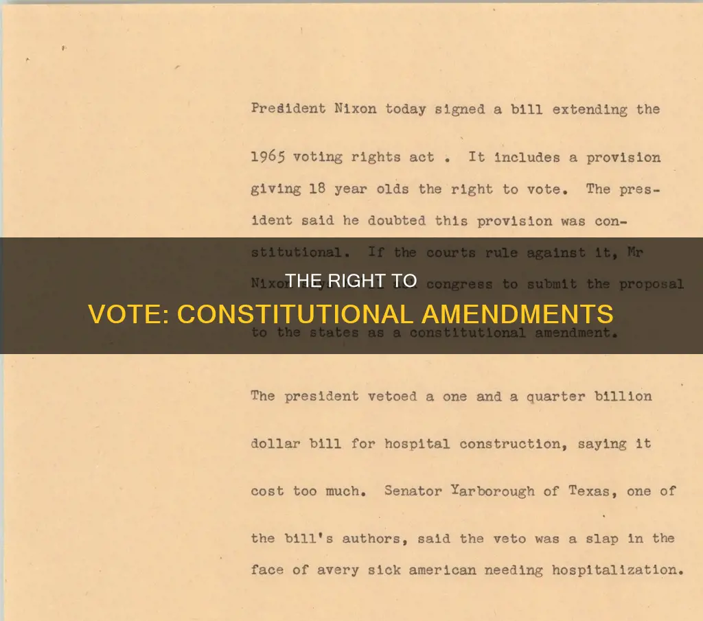 which constitutional amendment gives us the right to vote