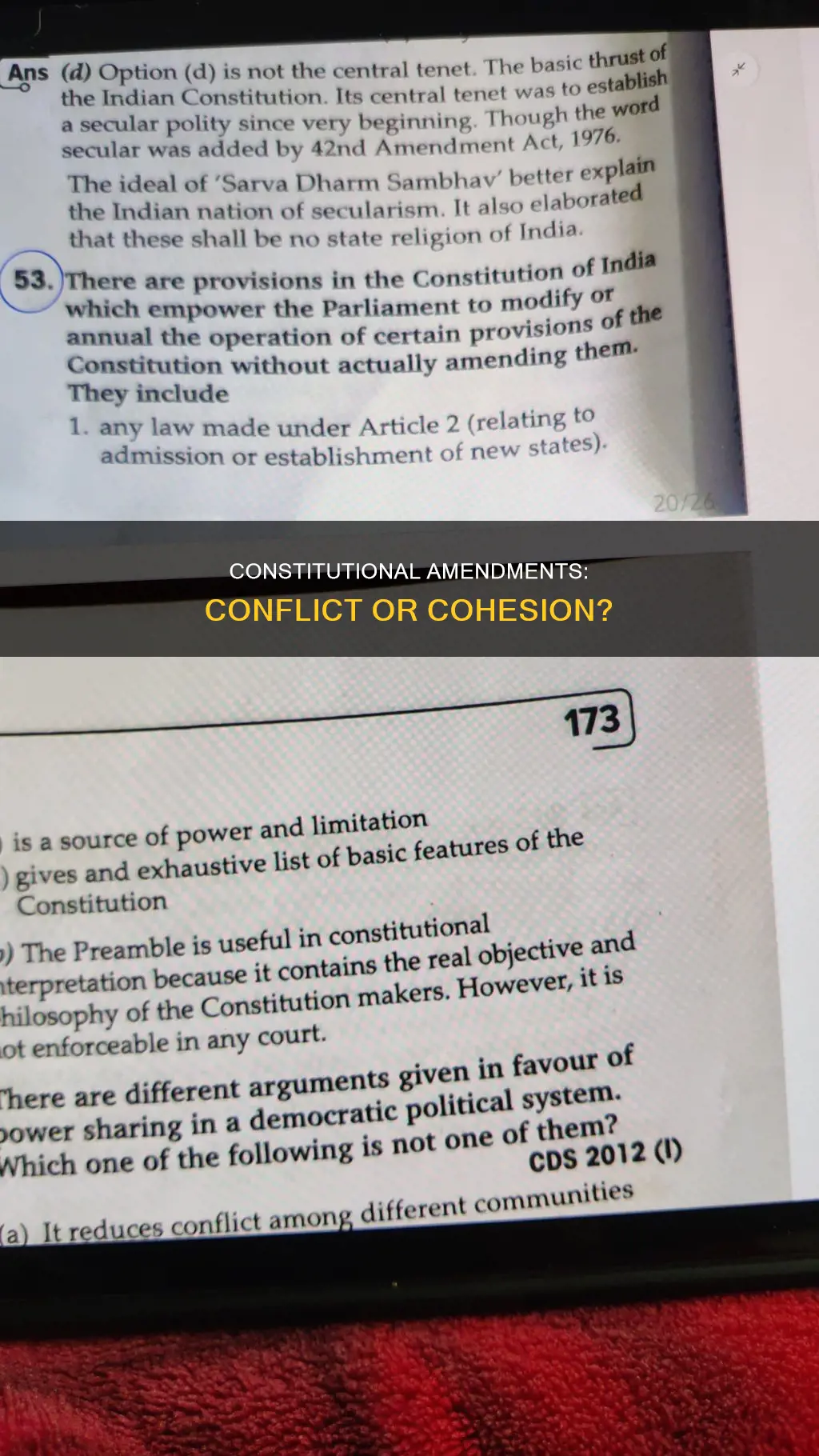which constitutional amendments come into conflict with each other