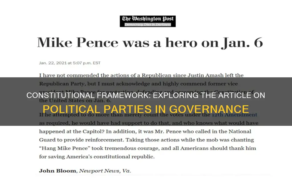 which constitutional article discusses political parties