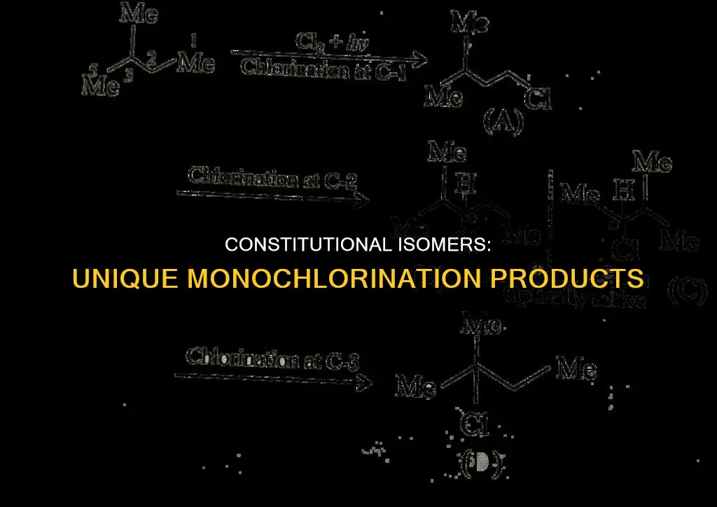 which constitutional isomer of gives only two monochlorinaton products