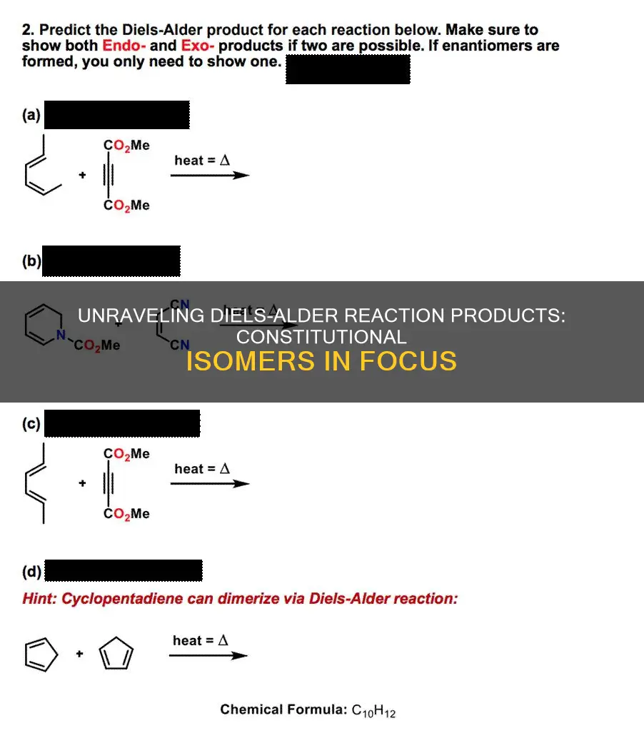 which constitutional isomer represents the product of this diels-alder reaction