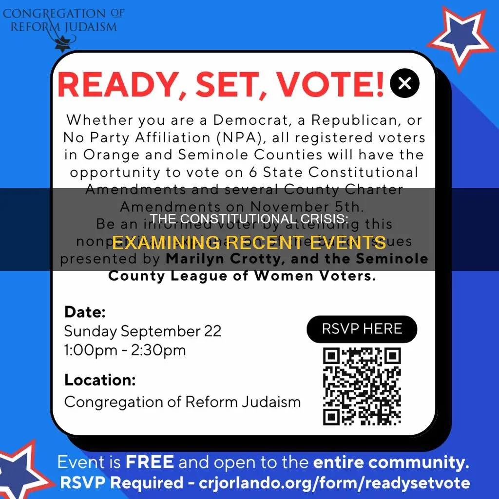 which constitutional issue was raised by these events