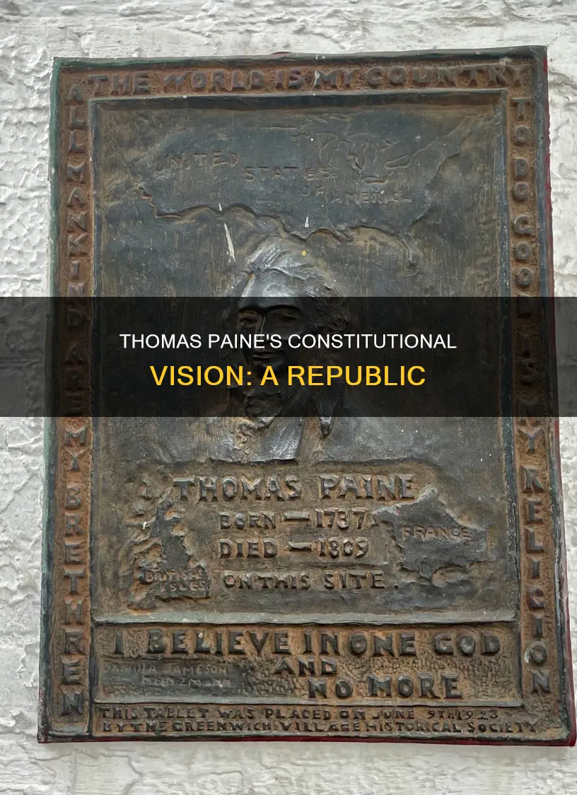 which constitutional model did thomas paine advocate for