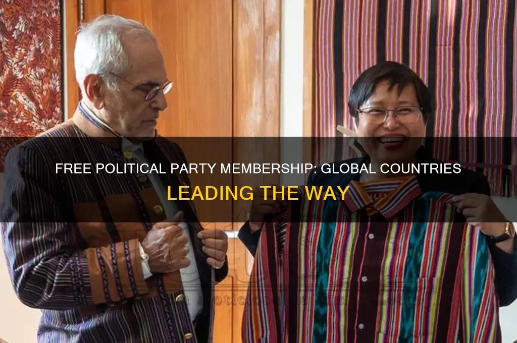 which countries offer free membership in political parties
