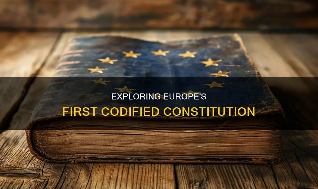 which country has the first codified constitution in europe