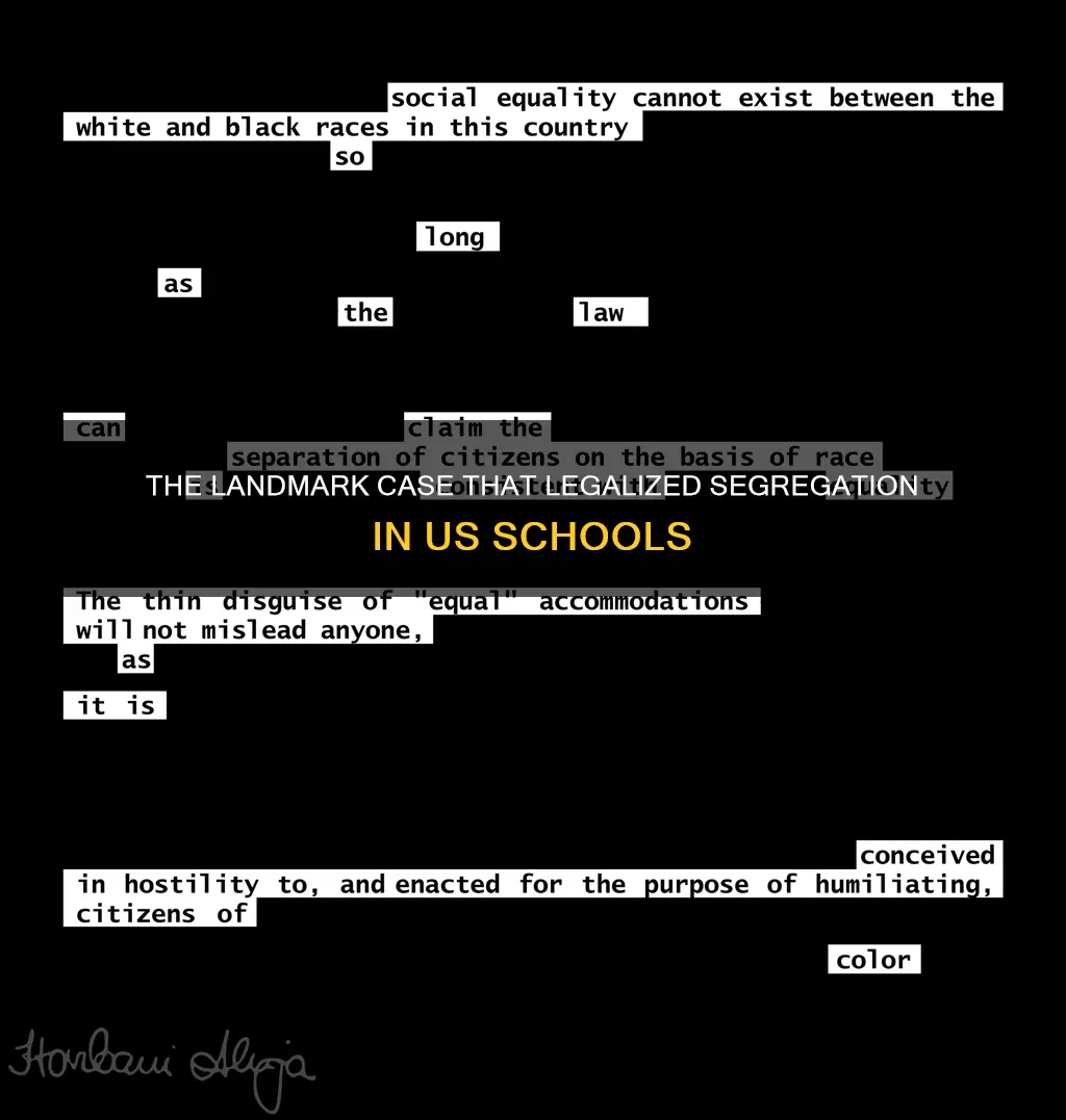 which court case determined separate but equal was constitutional