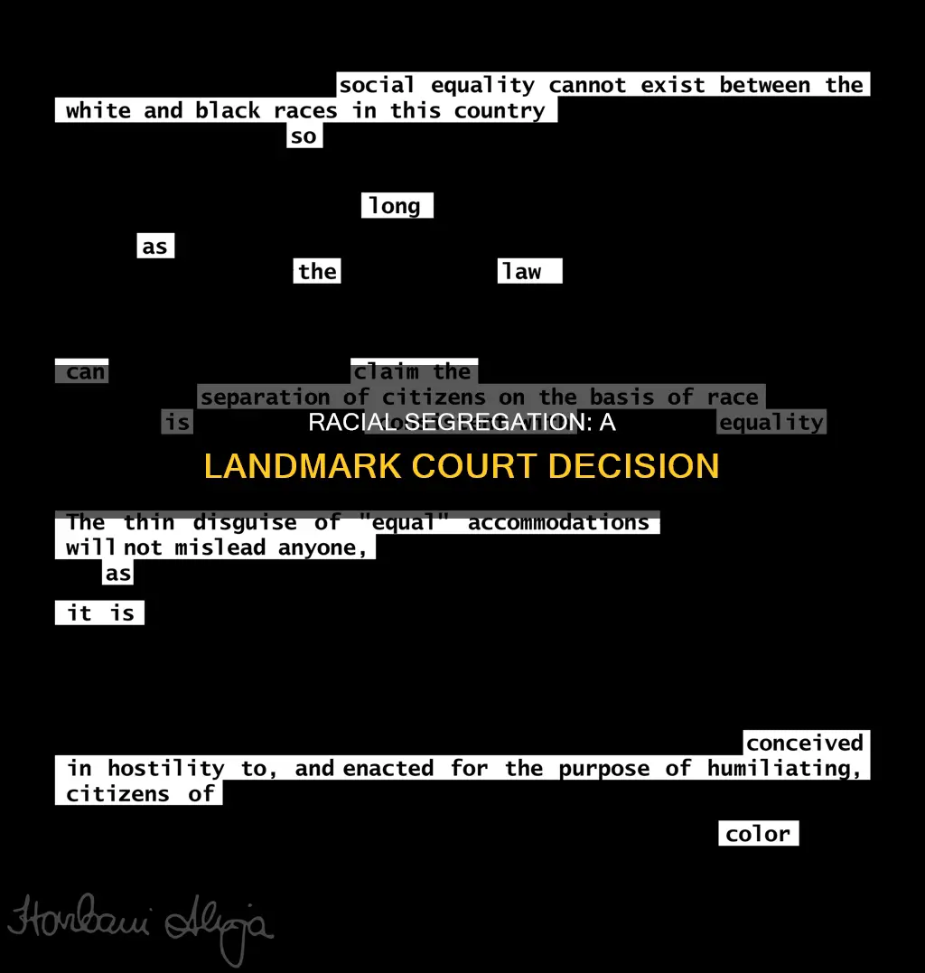 which court case said it was constitutional to separate