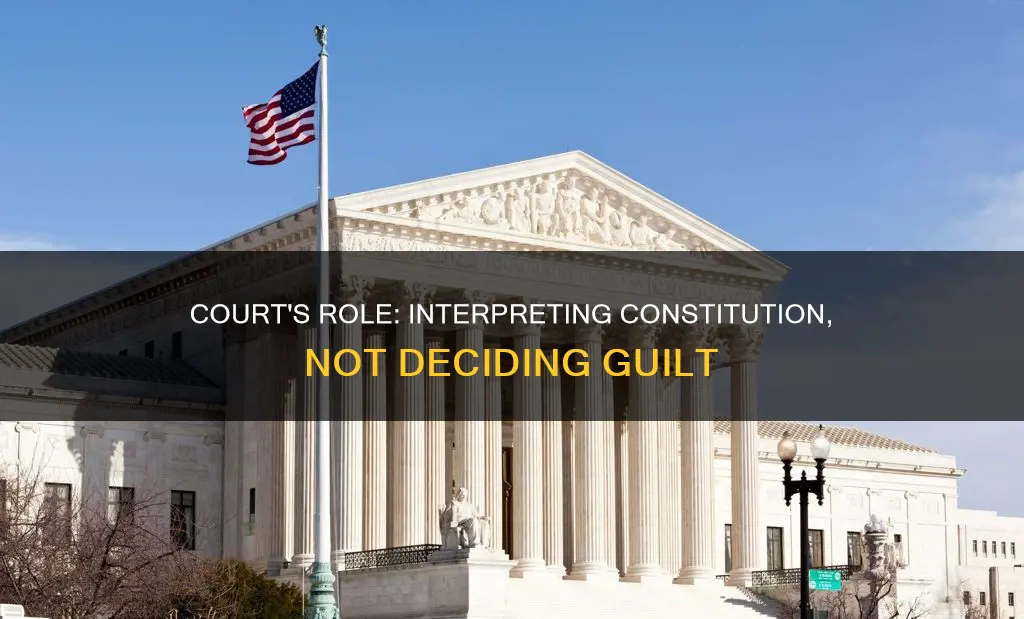 which court decides constitutional issues and not guilt or innocence