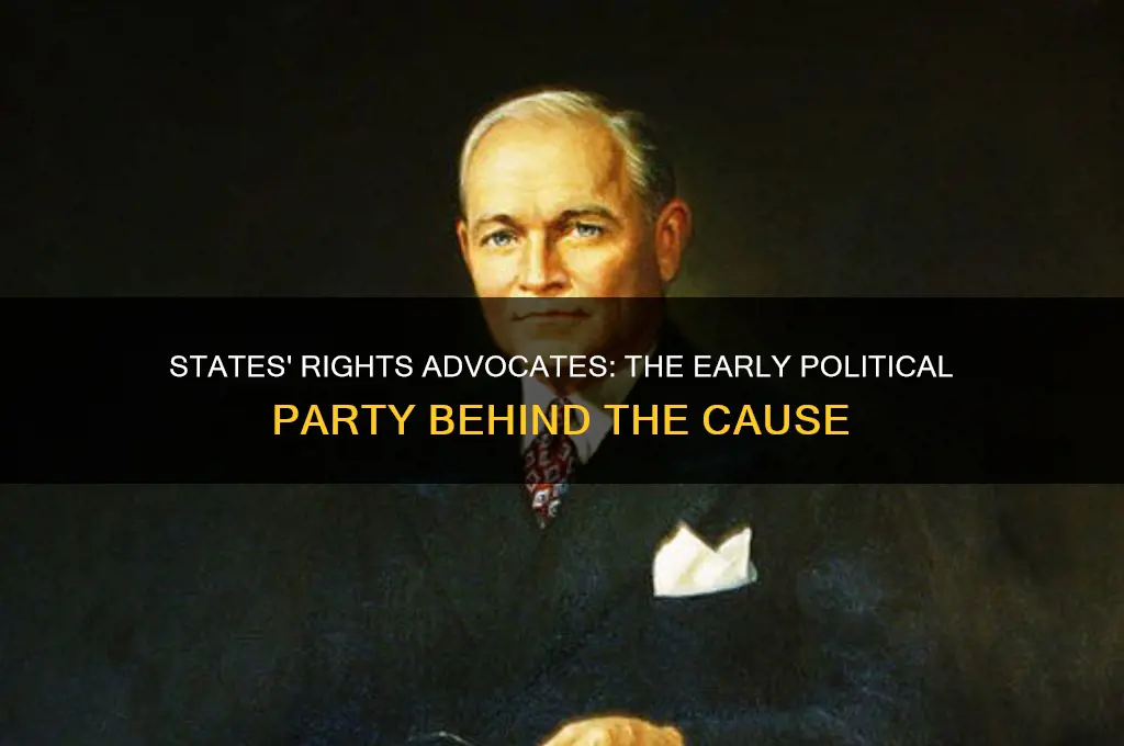 which early political party supported states rights