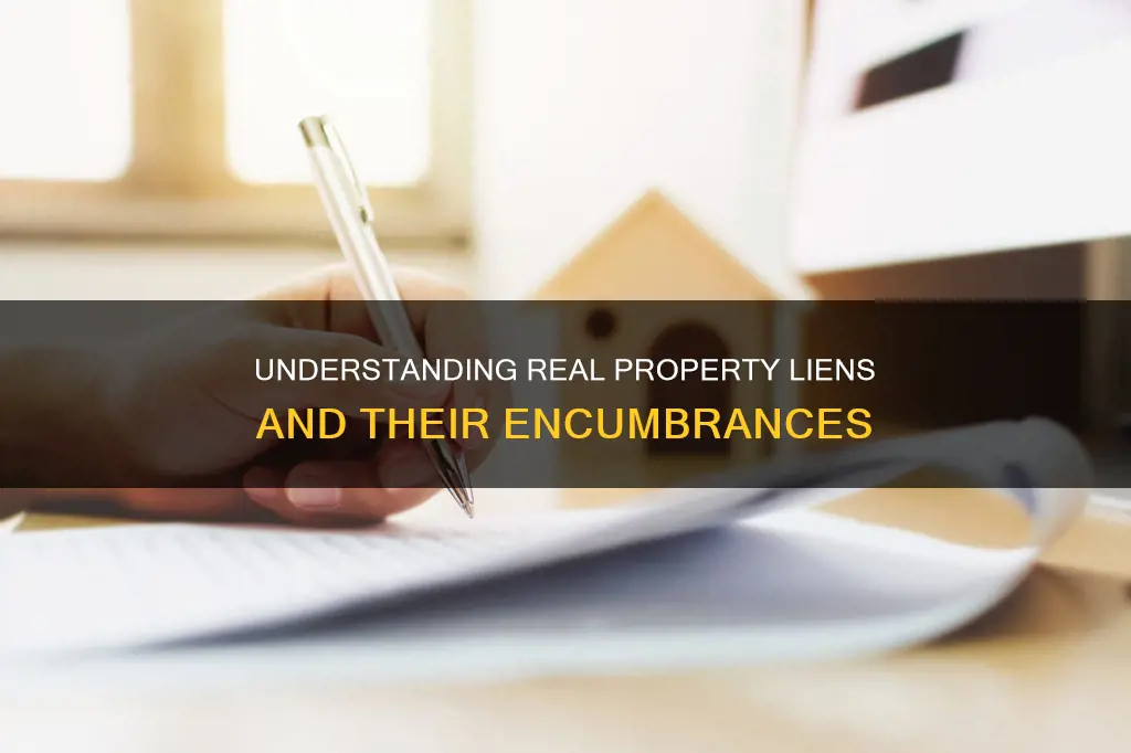 which encumbrance would constitute a lien on real property