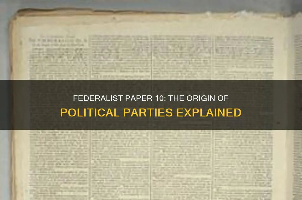 which federalist paer suggest political parties
