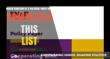 Exploring Political Parties' Key Functions: Which Role Completes the List?
