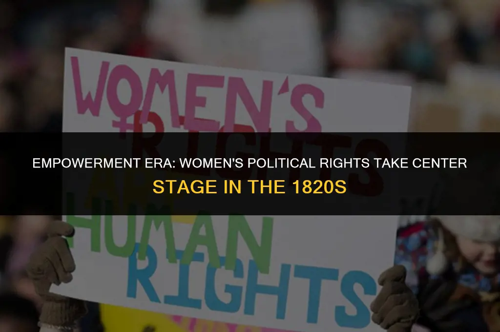 which group gained important political rights during the 1820s