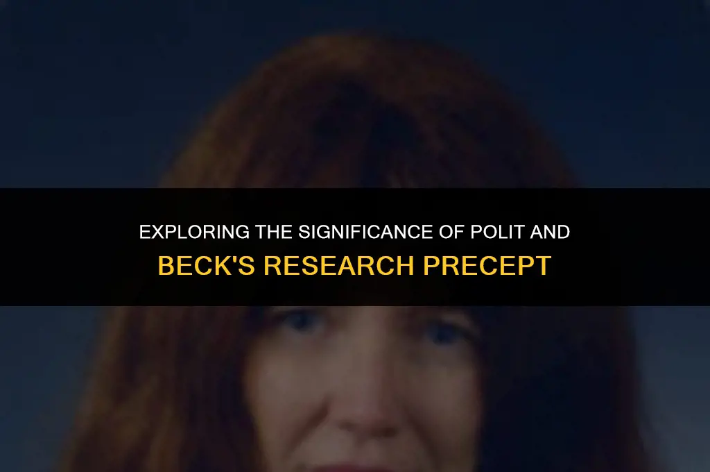 which is an important research precept polit and beck