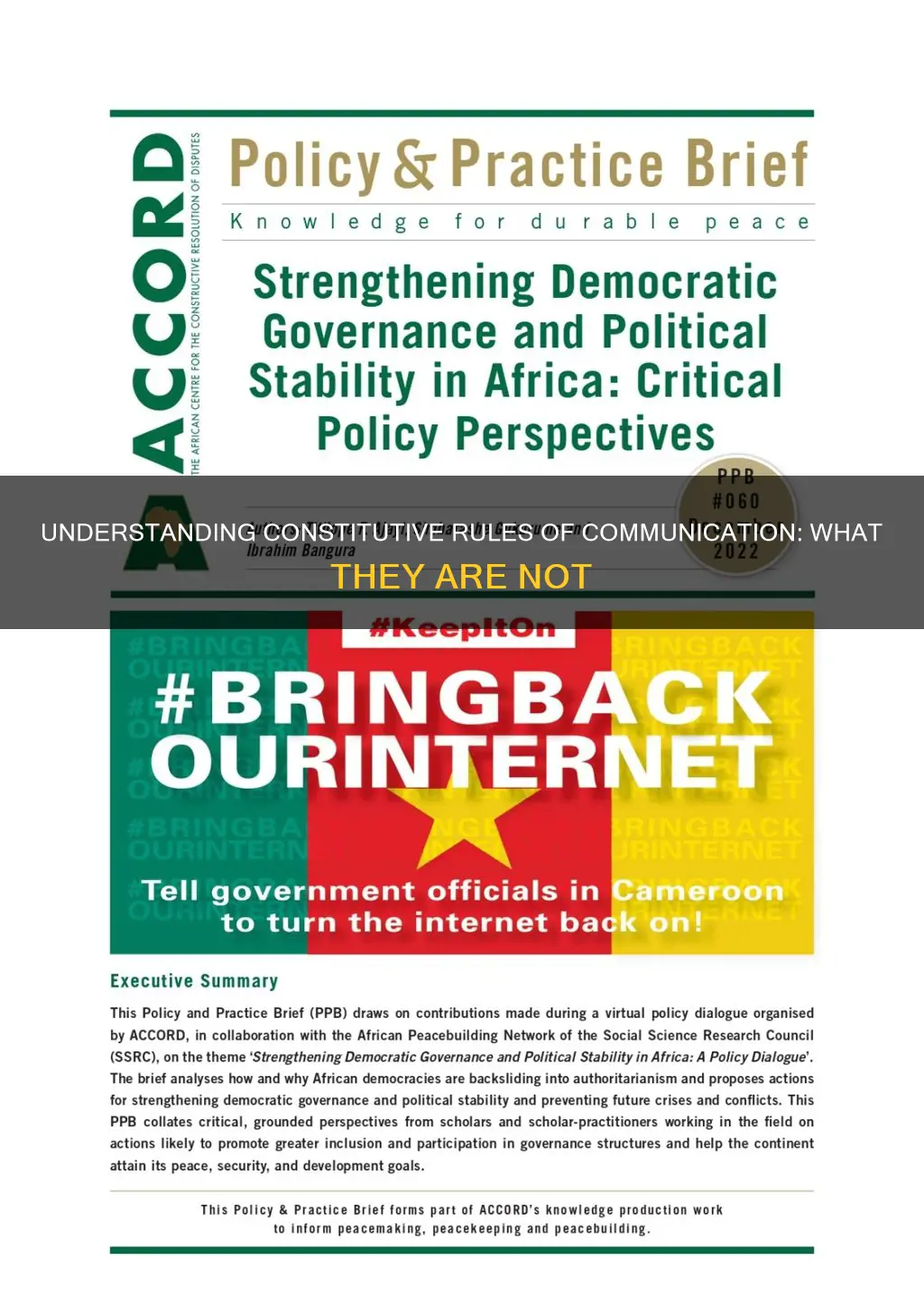 which is not a constitutive rule of communication