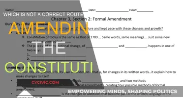 The Path to Constitutional Amendments: Exploring Invalid Routes