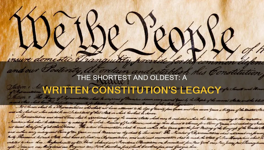 which is the shortest and oldest written constitution