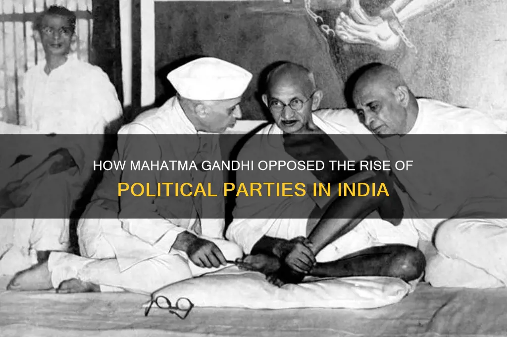 which leader discouraged political parties