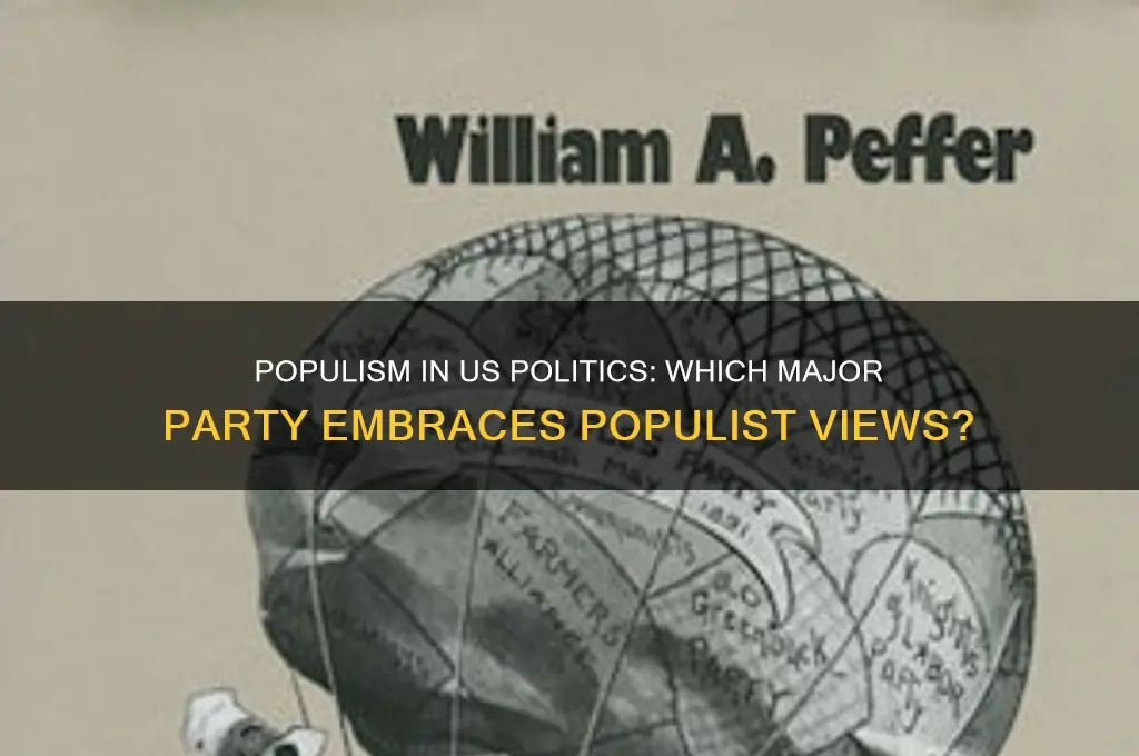 which major us political party has populist views