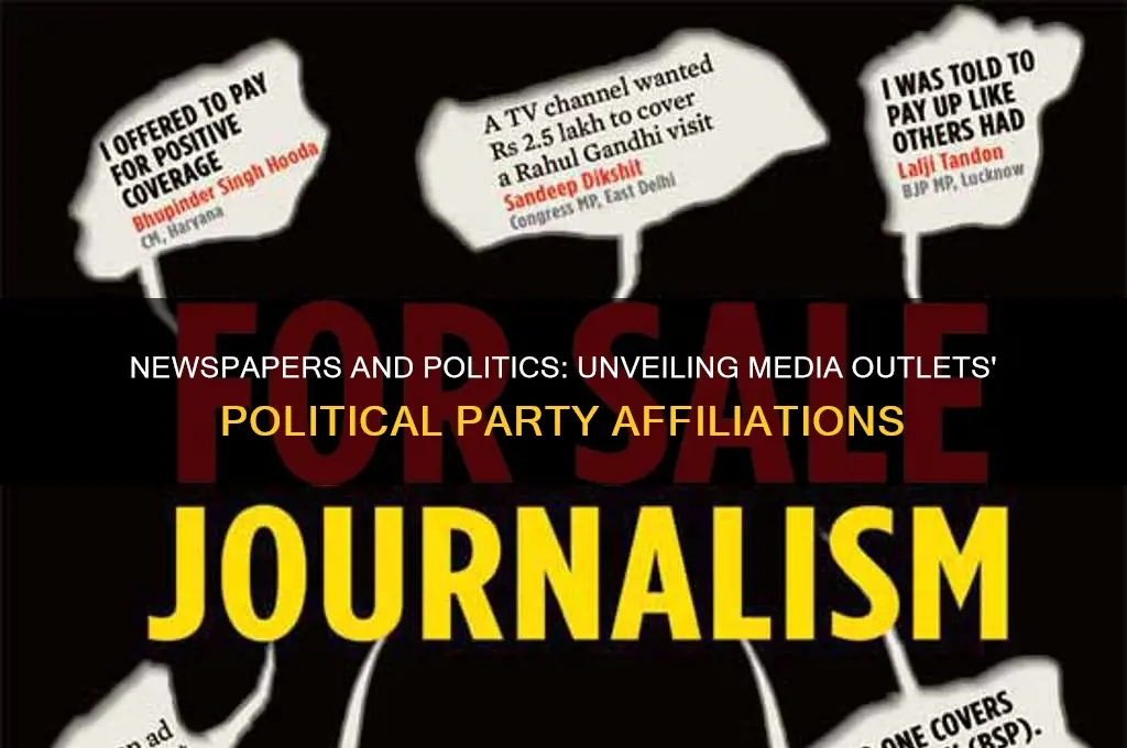 which newspapers support which political parties