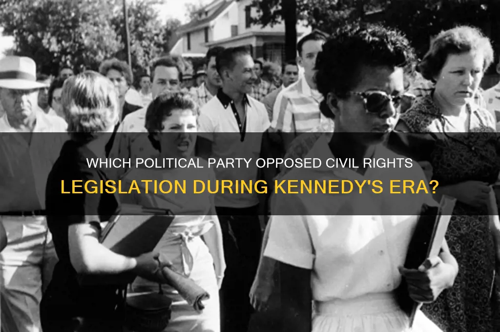which of kennedys political party opposed civil rights legislation