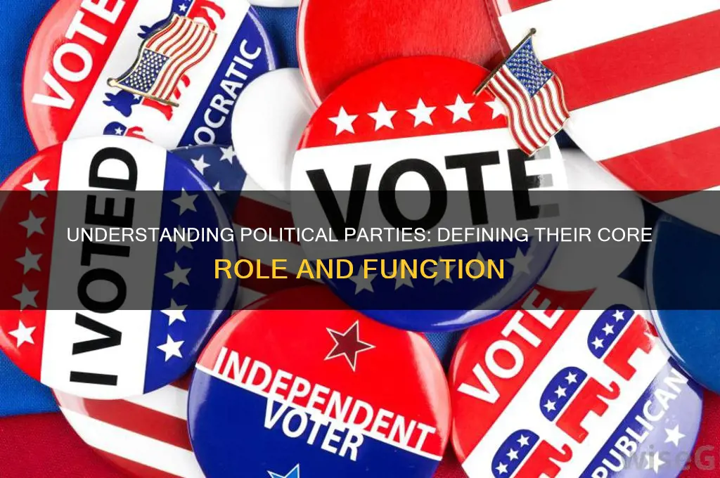 which of the following best defines a political party