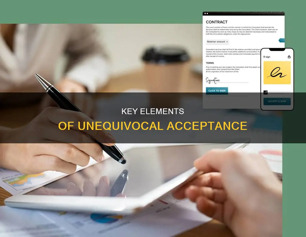 which of the following constitute unequivocal acceptance s