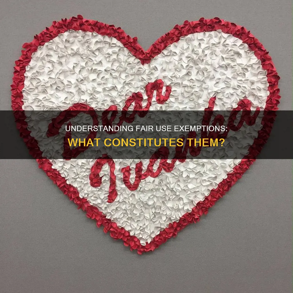 which of the following constitutes a fair use exemption