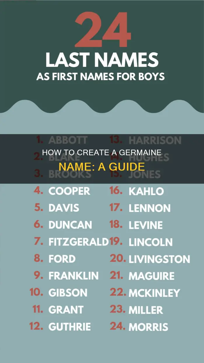 which of the following constitutes a germaine name
