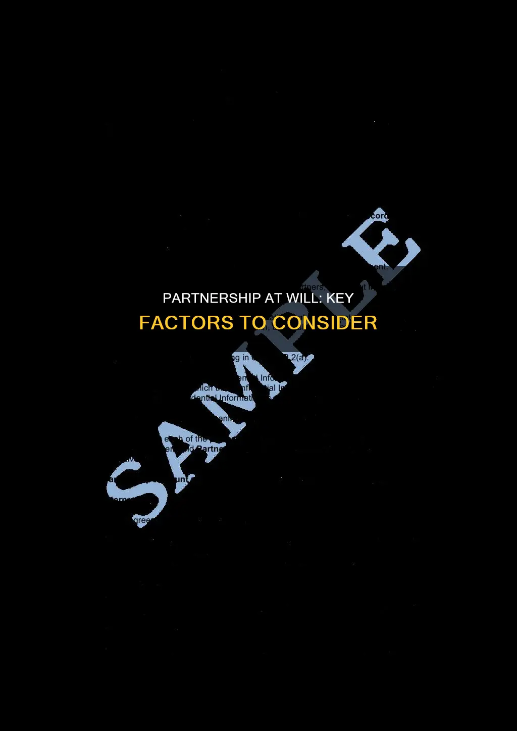 which of the following constitutes a partnership at will