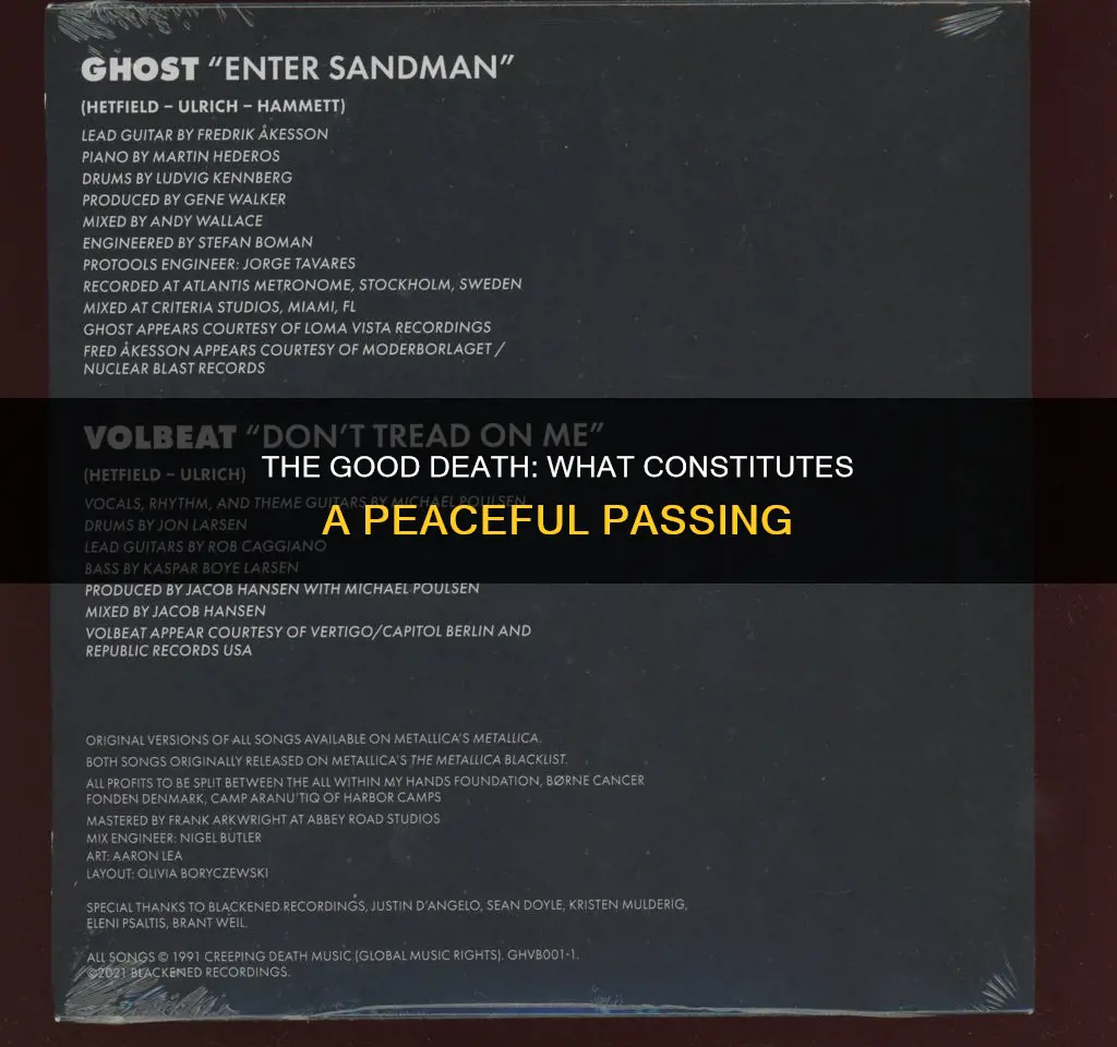 which of the following constitutes the good death