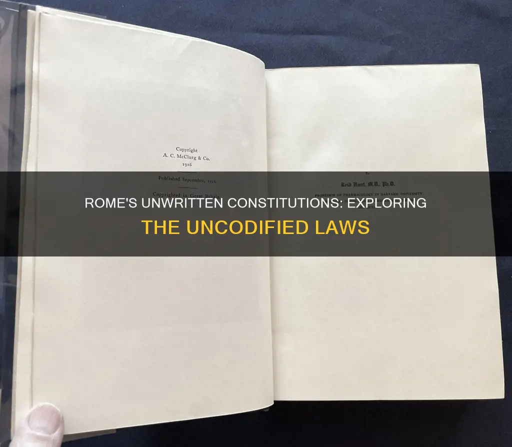 which of the following constitutions rome never had