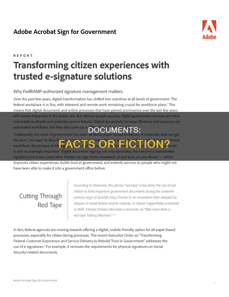 which of the following documents presents facts that constitute