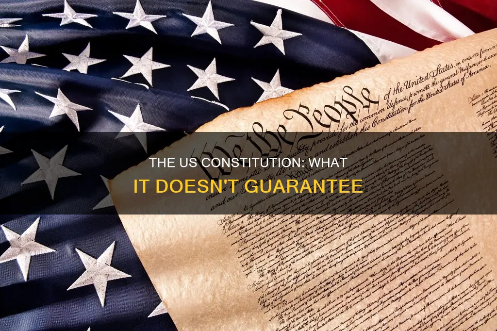 which of the following does the us constitution not guarantee