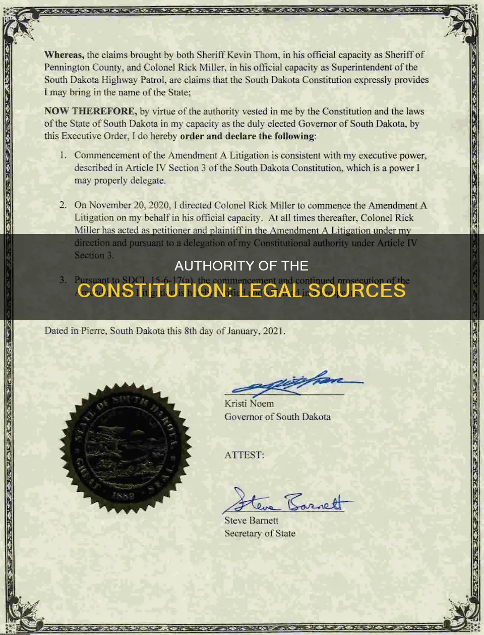 which of the following gave the constitution its legal authority