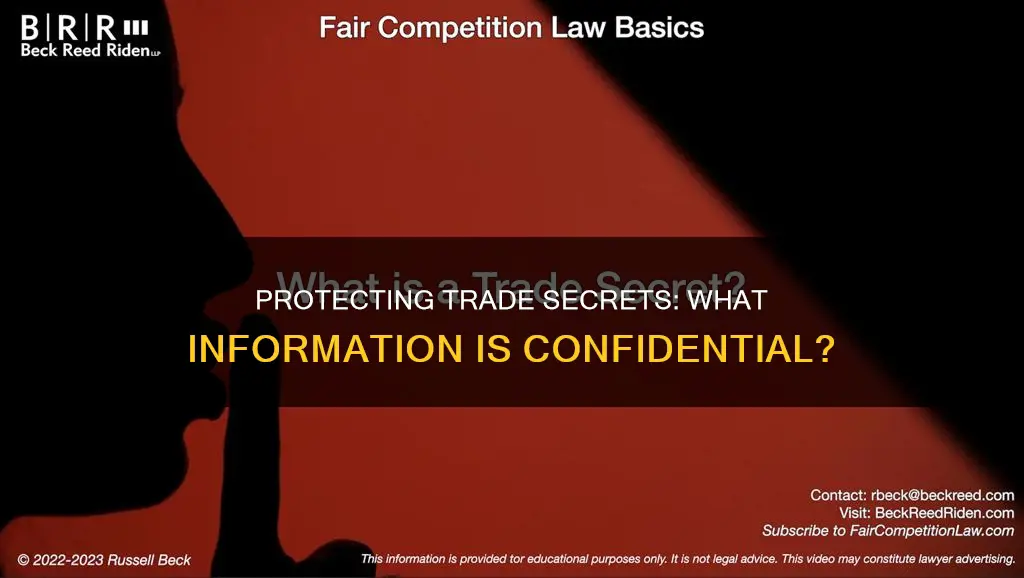 which of the following information constitutes a trade secret