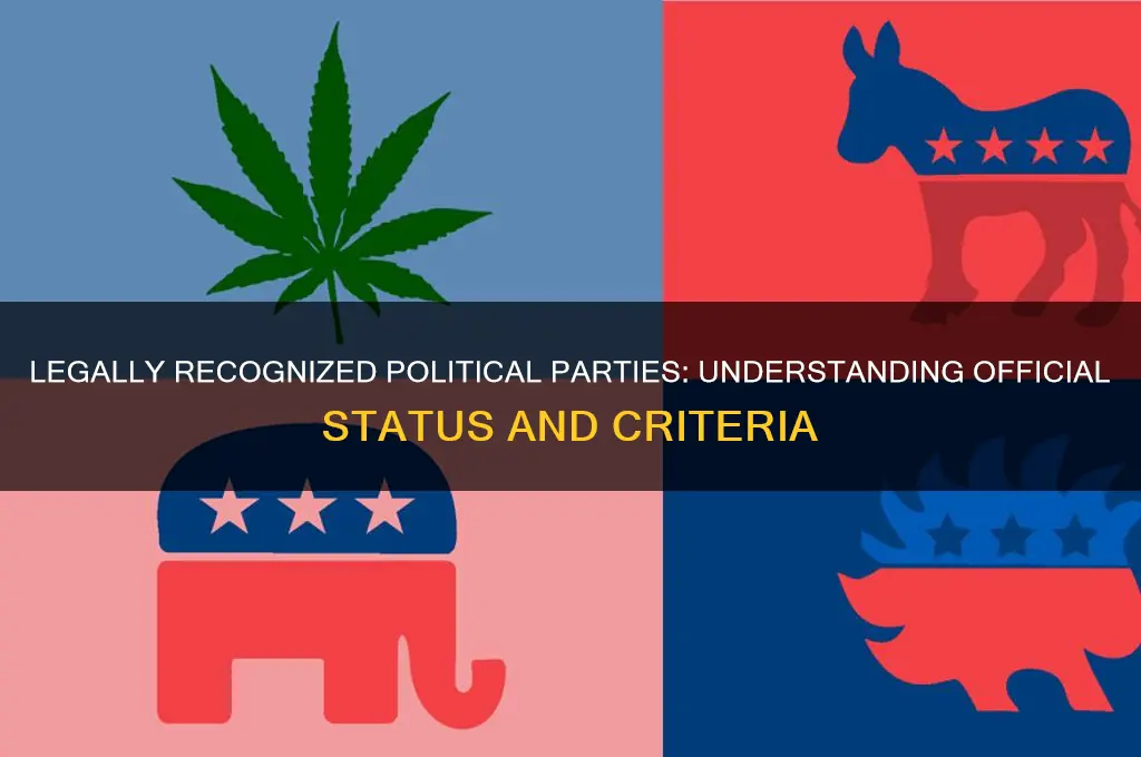 which of the following is a legally recognized political party