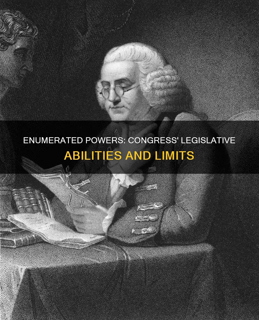 which of the following is an enumerated power of congress